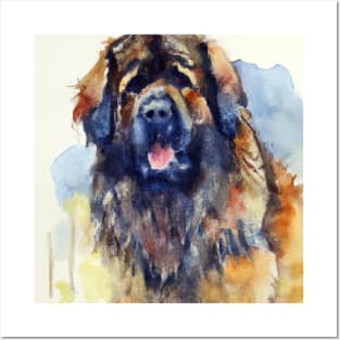 Leonberger Watercolor - Dog Lovers Posters and Art